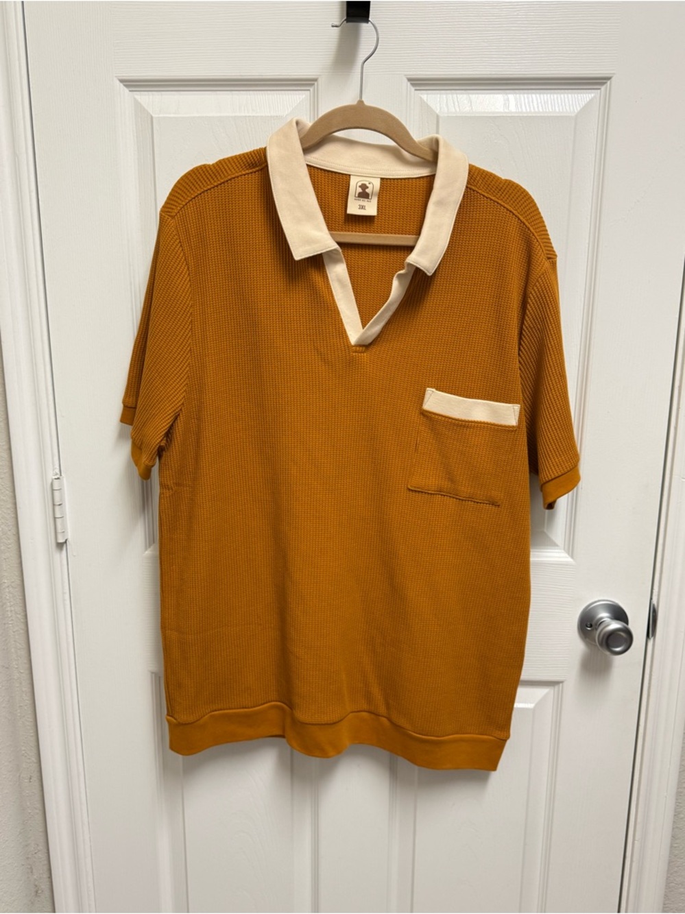 Dandy Del Mar Orange Waffle Polo
